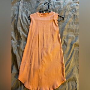Coral/peach mini dress